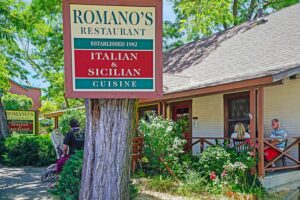 An image of the outside of Romano's Restaurant in Julian